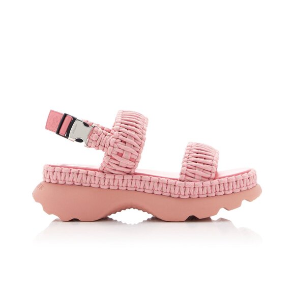 Moncler | Belay Woven Open Toe Sandals in Pink - Picture 1 of 5